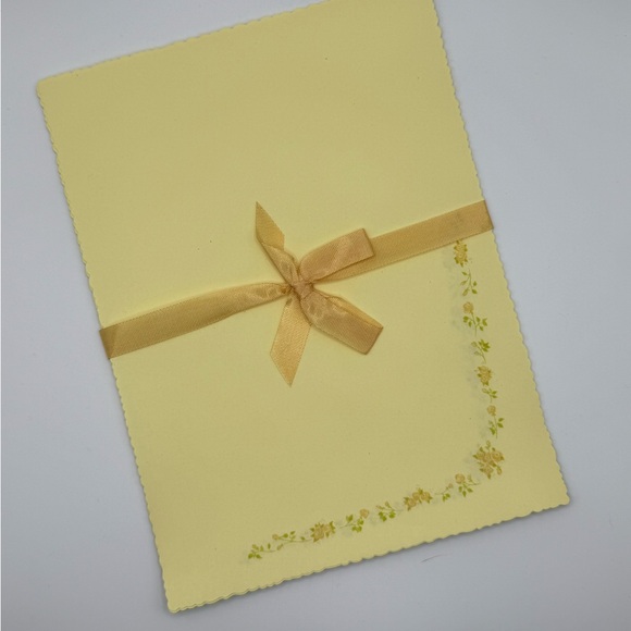 Yellow Floral Textured Party Invitation Card - Picture 3 of 4